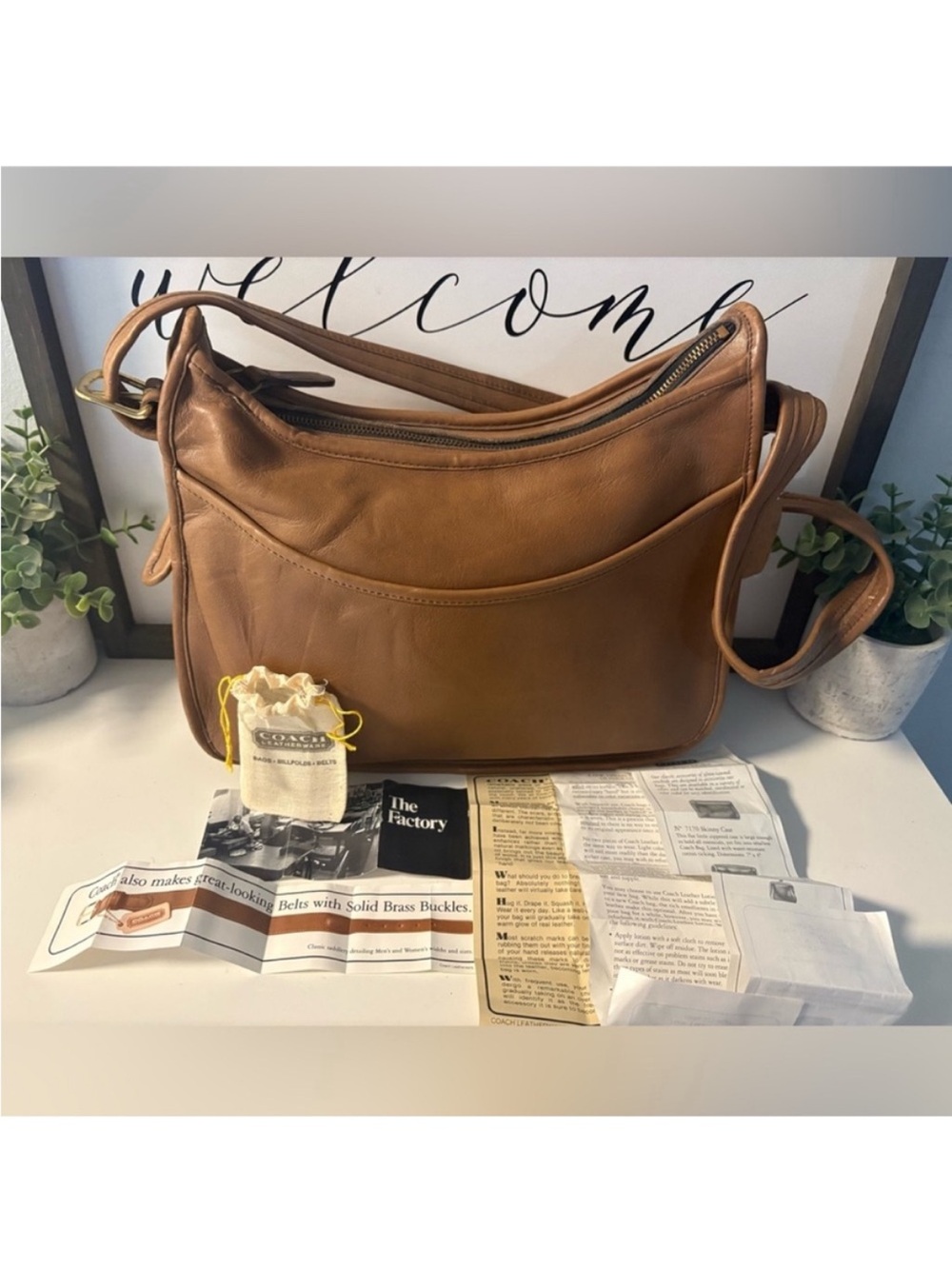 Rare Vintage Coach Classic Legacy Hobo Leather Shoulder Bag